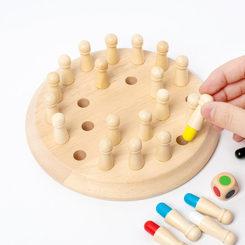Wooden Memory Chess Board Game